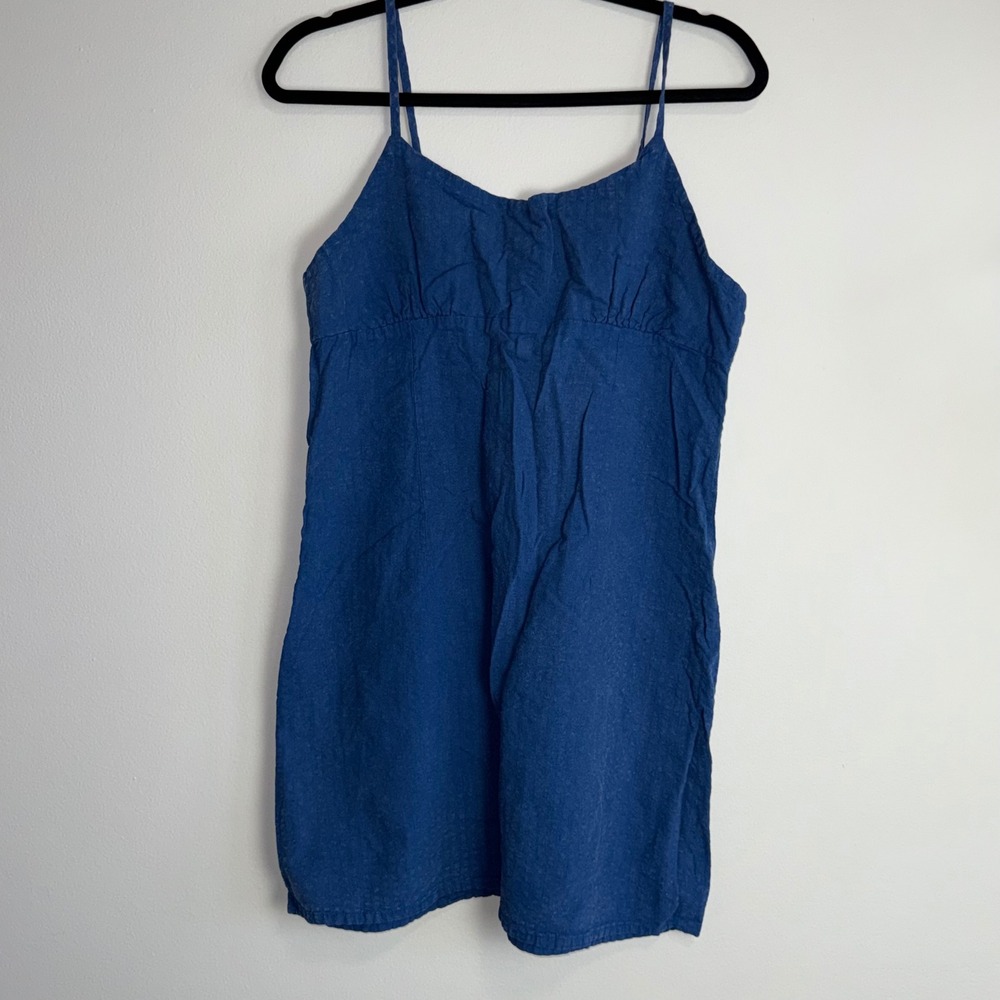 Wild Fable Blue Cutout Back Empire Waist Spaghetti Strap Mini Dress Womens XL